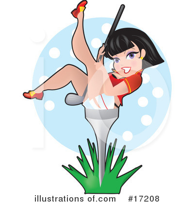 Royalty-Free (RF) Golfing Clipart Illustration by Maria Bell - Stock Sample #17208