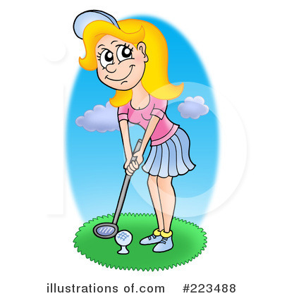Royalty-Free (RF) Golfing Clipart Illustration by visekart - Stock Sample #223488