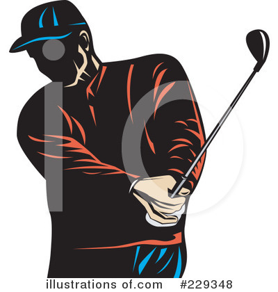 Royalty-Free (RF) Golfing Clipart Illustration by patrimonio - Stock Sample #229348