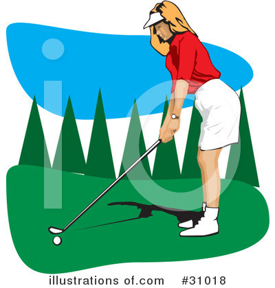 Royalty-Free (RF) Golfing Clipart Illustration by David Rey - Stock Sample #31018