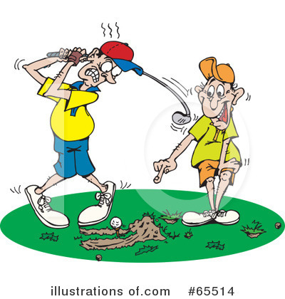 Golfing Clipart #65514 by Dennis Holmes Designs