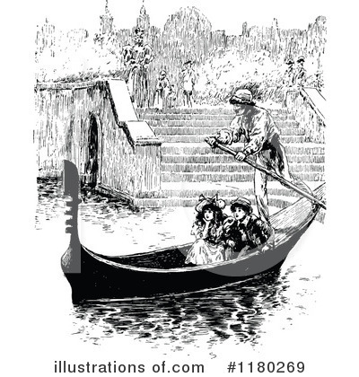 Royalty-Free (RF) Gondola Clipart Illustration by Prawny Vintage - Stock Sample #1180269