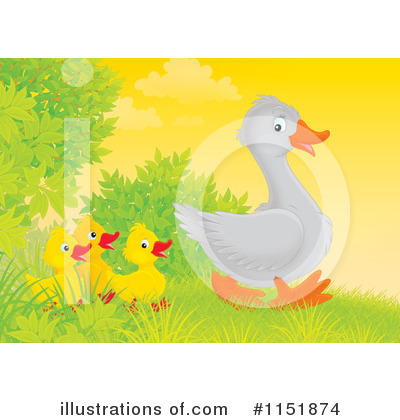 Royalty-Free (RF) Goose Clipart Illustration by Alex Bannykh - Stock Sample #1151874