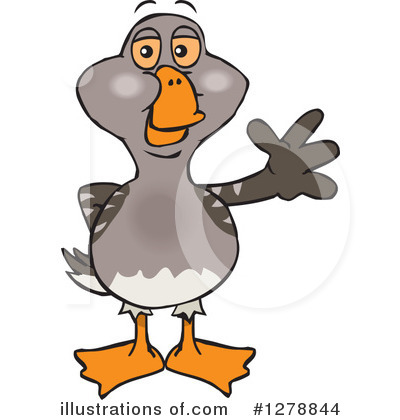 Royalty-Free (RF) Goose Clipart Illustration by Dennis Holmes Designs - Stock Sample #1278844