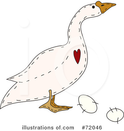 Royalty-Free (RF) Goose Clipart Illustration by inkgraphics - Stock Sample #72046
