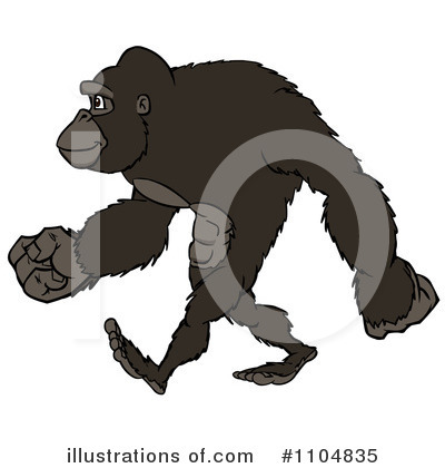 Royalty-Free (RF) Gorilla Clipart Illustration by Cartoon Solutions - Stock Sample #1104835
