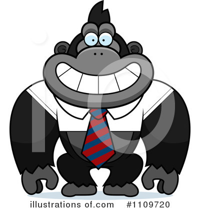 Royalty-Free (RF) Gorilla Clipart Illustration by Cory Thoman - Stock Sample #1109720