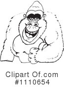 Gorilla Clipart #1110654 by Dennis Holmes Designs