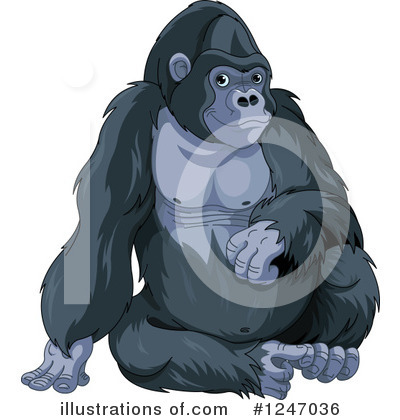 Gorilla Clipart #1247036 by Pushkin