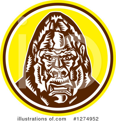 Gorilla Clipart #1274952 by patrimonio