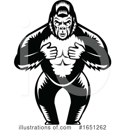 Gorilla Clipart #1651262 by patrimonio