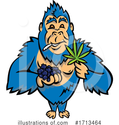 Royalty-Free (RF) Gorilla Clipart Illustration by patrimonio - Stock Sample #1713464