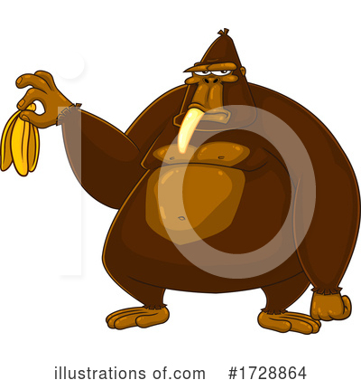 Royalty-Free (RF) Gorilla Clipart Illustration by Hit Toon - Stock Sample #1728864