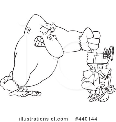 Royalty-Free (RF) Gorilla Clipart Illustration by toonaday - Stock Sample #440144