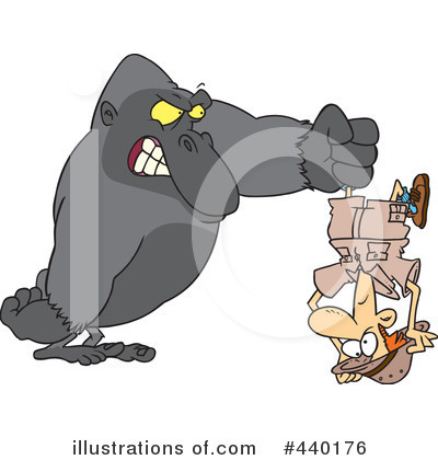 Royalty-Free (RF) Gorilla Clipart Illustration by toonaday - Stock Sample #440176