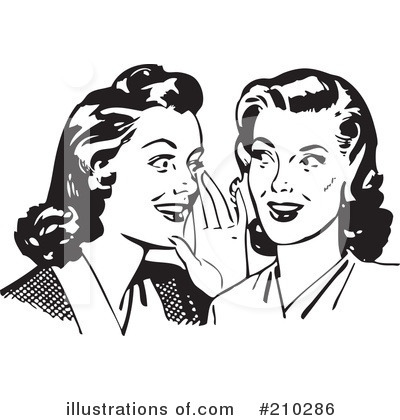Royalty-Free (RF) Gossip Clipart Illustration by BestVector - Stock Sample #210286