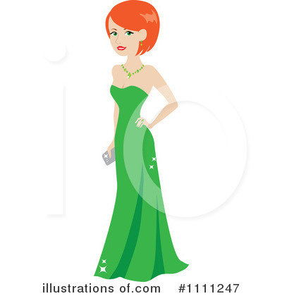 Royalty-Free (RF) Gown Clipart Illustration by Rosie Piter - Stock Sample #1111247
