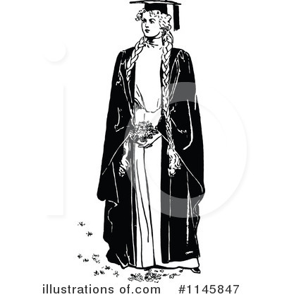 Royalty-Free (RF) Graduate Clipart Illustration by Prawny Vintage - Stock Sample #1145847