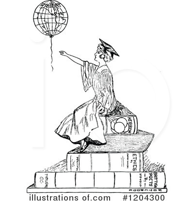 Royalty-Free (RF) Graduate Clipart Illustration by Prawny Vintage - Stock Sample #1204300