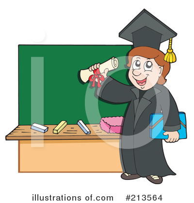 Royalty-Free (RF) Graduate Clipart Illustration by visekart - Stock Sample #213564
