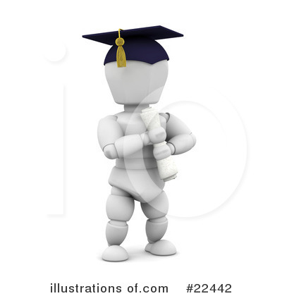 Royalty-Free (RF) Graduation Clipart Illustration by KJ Pargeter - Stock Sample #22442