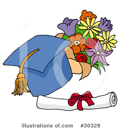 Royalty-Free (RF) Graduation Clipart Illustration by LaffToon - Stock Sample #30328