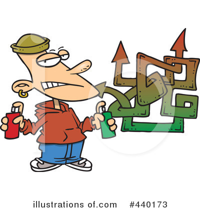 Royalty-Free (RF) Graffiti Clipart Illustration by toonaday - Stock Sample #440173