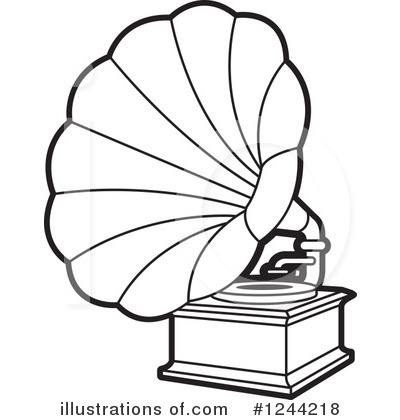 Royalty-Free (RF) Gramophone Clipart Illustration by Lal Perera - Stock Sample #1244218