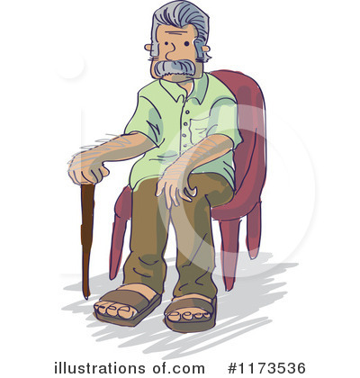 Royalty-Free (RF) Grandpa Clipart Illustration by Bad Apples - Stock Sample #1173536