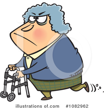 Royalty-Free (RF) Granny Clipart Illustration by toonaday - Stock Sample #1082962