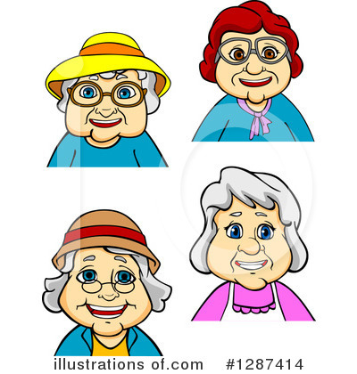 Senior Woman Clipart #1287414 by Vector Tradition SM