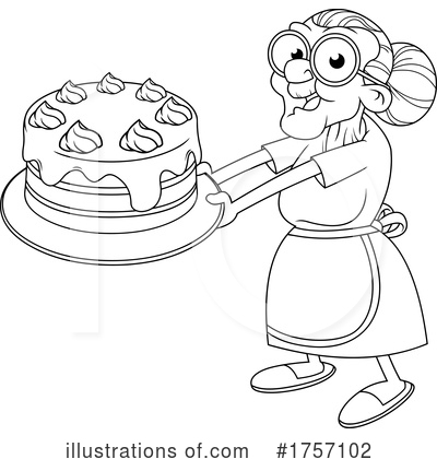 Royalty-Free (RF) Granny Clipart Illustration by Hit Toon - Stock Sample #1757102