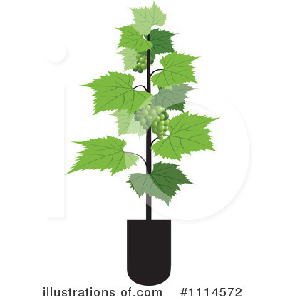 Grape Leaves Clipart #1114572 by Lal Perera