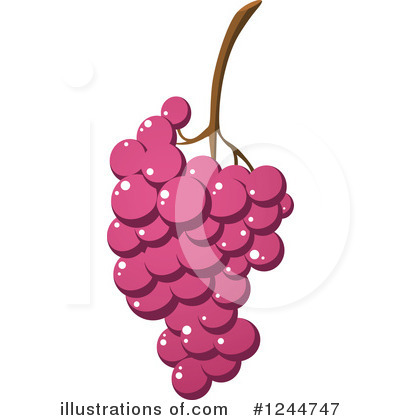Royalty-Free (RF) Grapes Clipart Illustration by Vector Tradition SM - Stock Sample #1244747