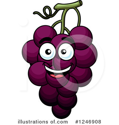 Royalty-Free (RF) Grapes Clipart Illustration by Vector Tradition SM - Stock Sample #1246908