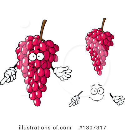 Royalty-Free (RF) Grapes Clipart Illustration by Vector Tradition SM - Stock Sample #1307317