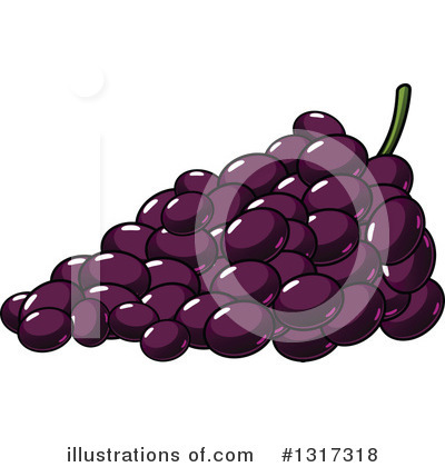Royalty-Free (RF) Grapes Clipart Illustration by Vector Tradition SM - Stock Sample #1317318