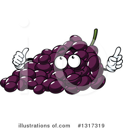 Royalty-Free (RF) Grapes Clipart Illustration by Vector Tradition SM - Stock Sample #1317319