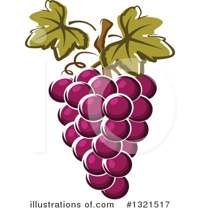 Grapes Clipart #1321517 by Vector Tradition SM