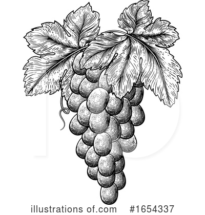 Grape Leaves Clipart #1654337 by AtStockIllustration