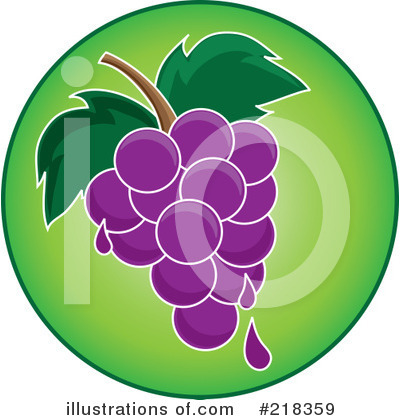 Royalty-Free (RF) Grapes Clipart Illustration by Pams Clipart - Stock Sample #218359