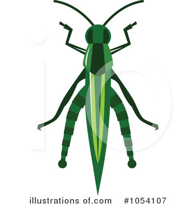Royalty-Free (RF) Grasshopper Clipart Illustration by vectorace - Stock Sample #1054107