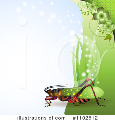 Royalty-Free (RF) Grasshopper Clipart Illustration by merlinul - Stock Sample #1102512