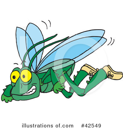 Royalty-Free (RF) Grasshopper Clipart Illustration by Dennis Holmes Designs - Stock Sample #42549