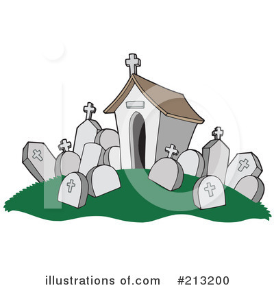 Royalty-Free (RF) Graveyard Clipart Illustration by visekart - Stock Sample #213200