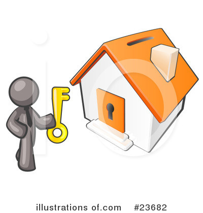 House Clipart #23682 by Leo Blanchette