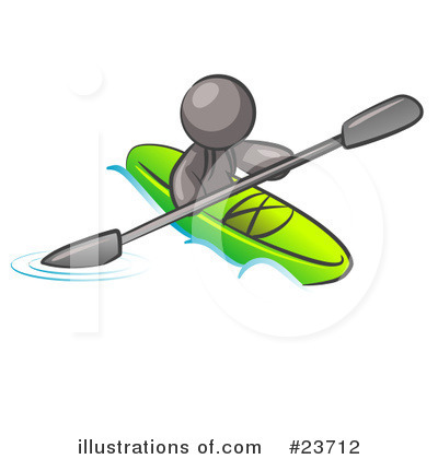 Kayaker Clipart #23712 by Leo Blanchette