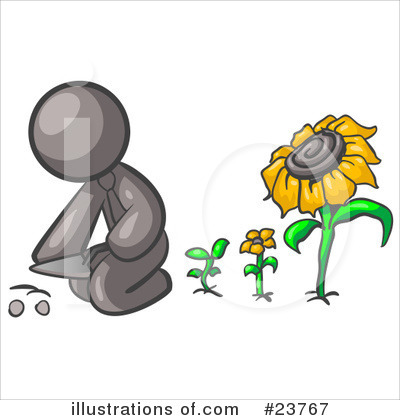 Sunflower Clipart #23767 by Leo Blanchette