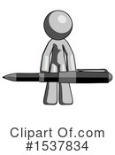 Gray Design Mascot Clipart #1537834 by Leo Blanchette