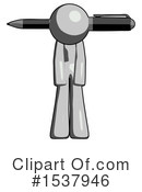 Gray Design Mascot Clipart #1537946 by Leo Blanchette